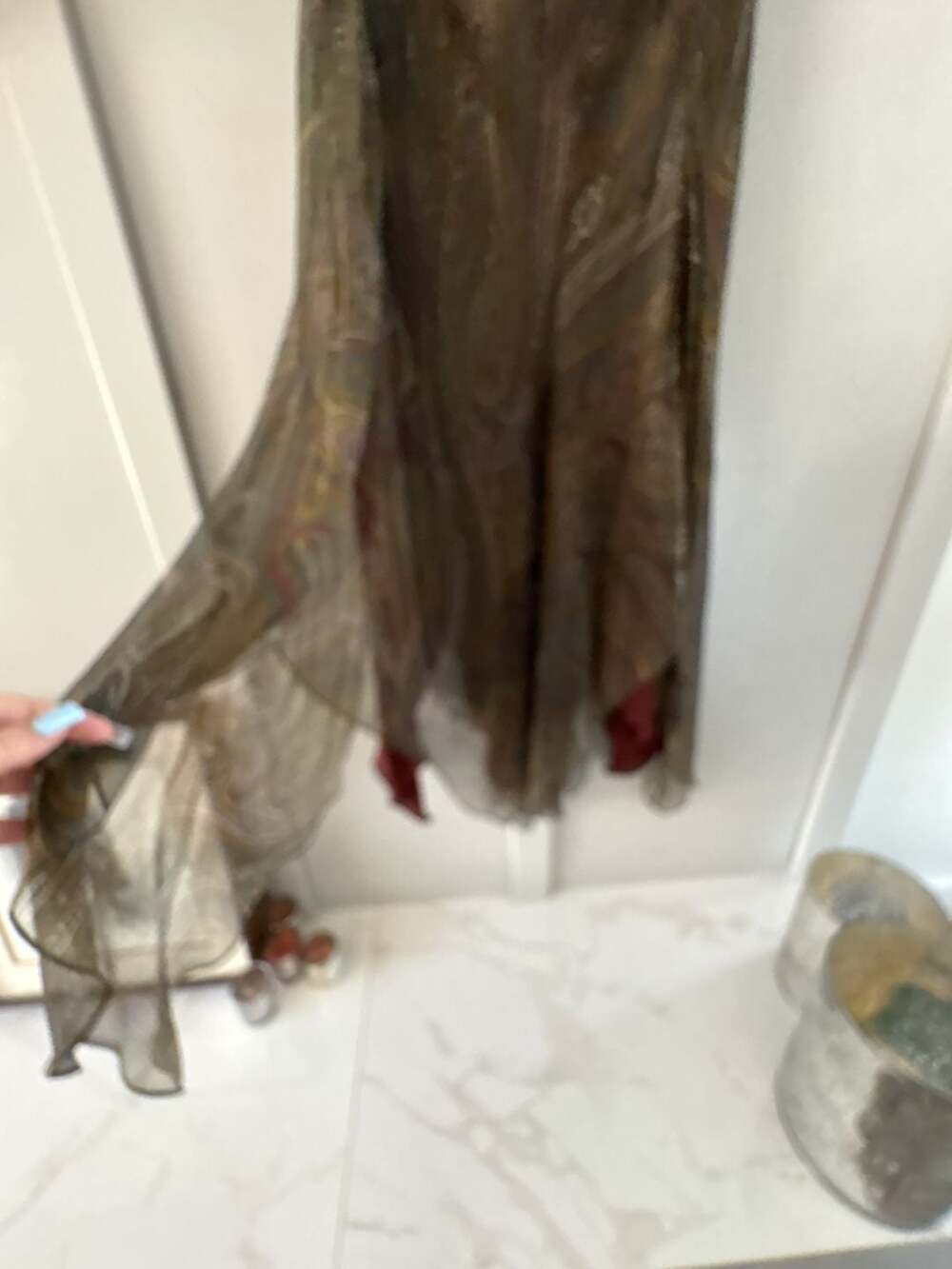 Ralph Lauren Paisley Print High-Low Midi Skirt - Picture 10 of 14
